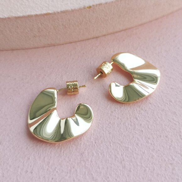 Alicia Bonnie - Muse Gold Earrings - NEW - Picture 2 of 3